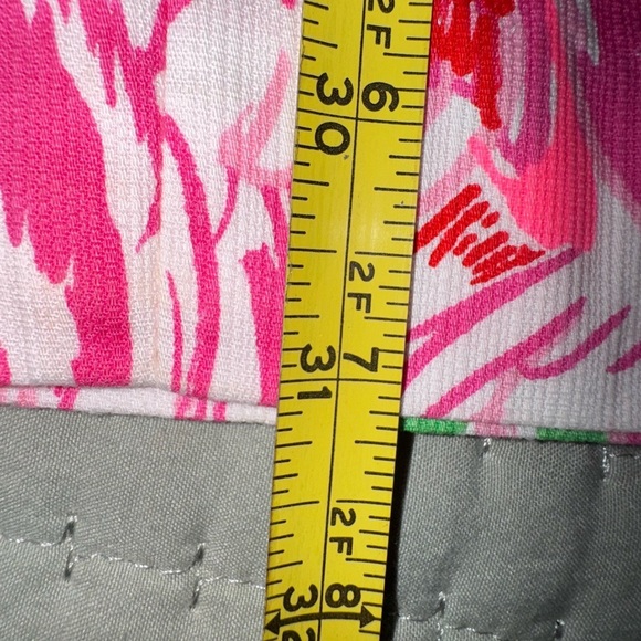Lilly Pulitzer Alexa Shift Dress Flamingo Pink Green White Lace Size 0 - Picture 7 of 14